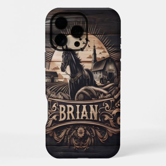 Funda Para iPhone Caballo de Granja de Brian (Reverso )