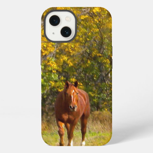 Funda Para iPhone Caballo de otoño (Reverso )