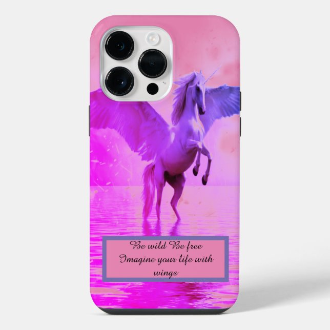 Funda Para iPhone Caballo Pegasus Unicornio  (Reverso )