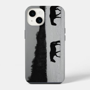 Funda Para iPhone 14 Caballos con ipha de nieve
