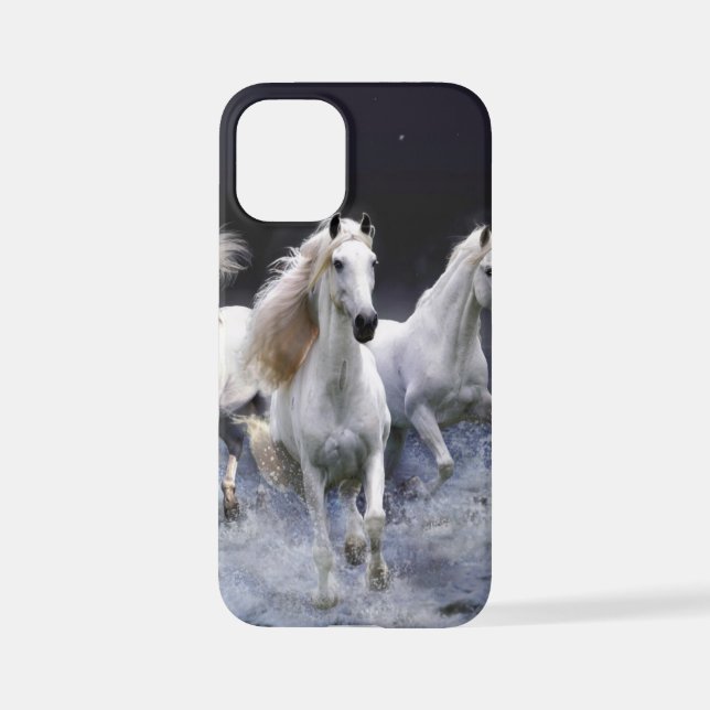 Funda Para iPhone Caballos corriendo lanzando almohada (Reverso )
