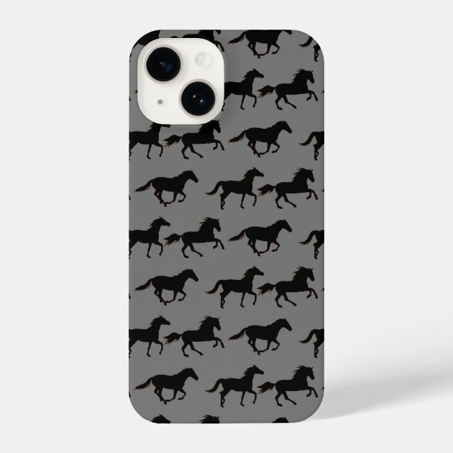 Funda Para iPhone Caballos en carrera para el ecuestre (Reverso )