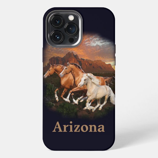Funda Para iPhone Caballos Salvajes (Reverso )