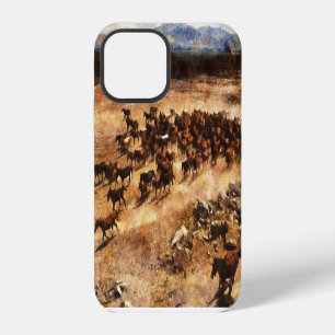 Funda Para iPhone 12 Caballos Salvajes: Majestad Animal Artística.