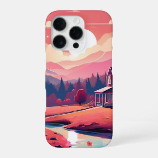 Funda Para iPhone 16 Pro Cabaña rústica junto al arroyo de otoño_funda para