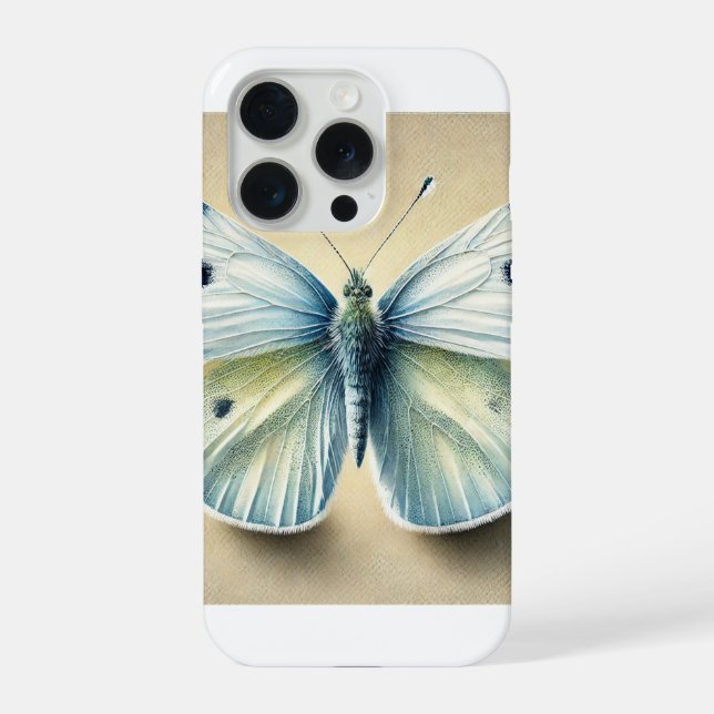 Funda Para iPhone Cabbage White Butterfly 190724IREF226 - Watercolor (Reverso )