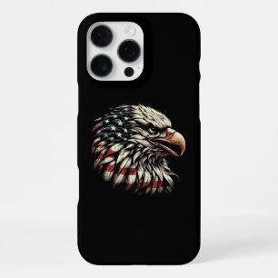 Funda Para iPhone 16 Pro Max Cabeza de águila calva bandera americana USA Patri