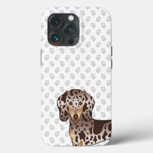Funda Para iPhone 13 Pro Cabeza de Dachshund de pelo corto de color chocola