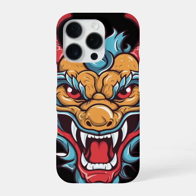 Funda Para iPhone Cabeza de Dragón Feroz (Reverso)