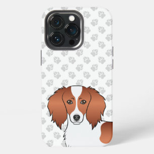 Funda Para iPhone 13 Pro Cabeza de perro salchicha de pelo largo moteado ro