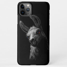 Funda Para iPhone 11Pro Max Cabeza retratada llama con fondo negro