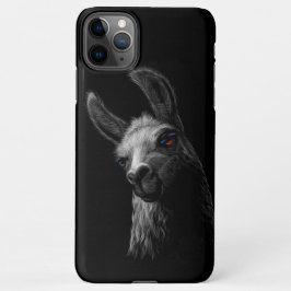 Funda Para iPhone 11Pro Max Cabeza retratada llama con fondo negro