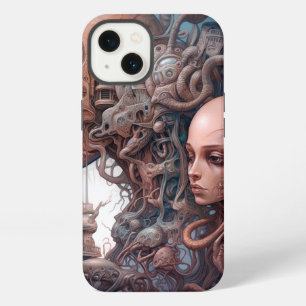 Cabezas biomecánicas arte surrealista de ciencia f