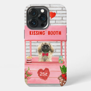 Funda Para iPhone 13 Pro Cabina de besos del perro pequinés el día de San V