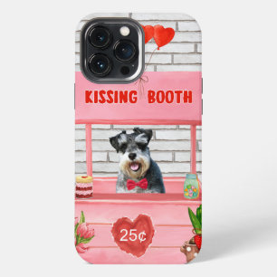 Funda Para iPhone 13 Pro Max Cabina de besos del perro Schnauzer el día de San