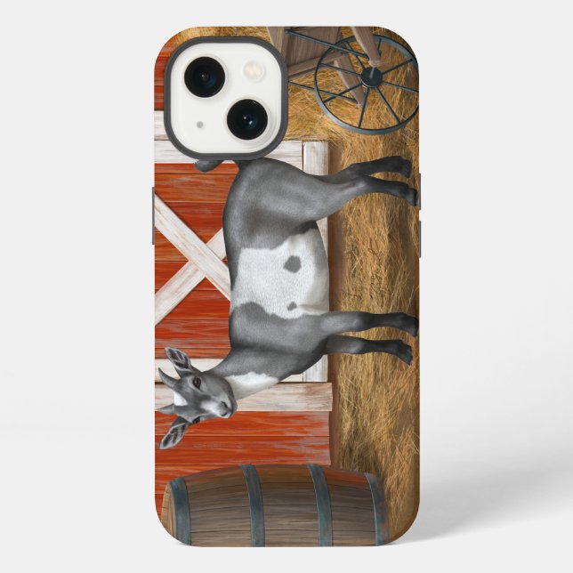 Funda Para iPhone Cabra manchada de gris suave (Reverso )