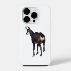 Funda Para iPhone 14 Pro Cabra montés Alpinista minimalista en la nieve
