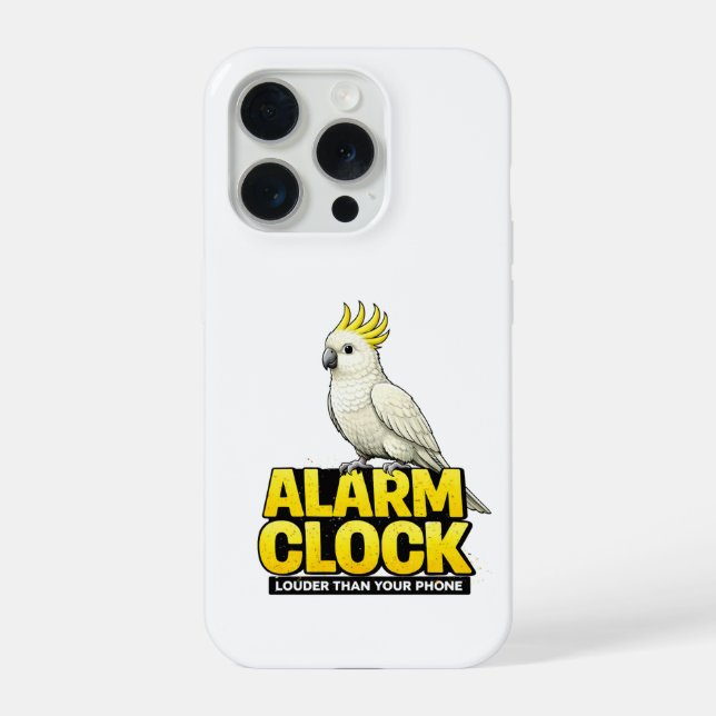 Funda Para iPhone Cacatúa Reloj de Alarma (Reverso )
