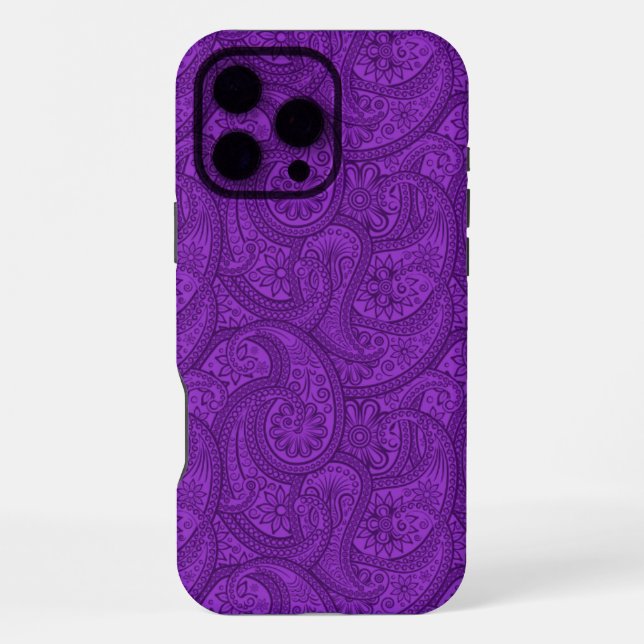 Funda Para iPhone Cachémira púrpura (Reverso )