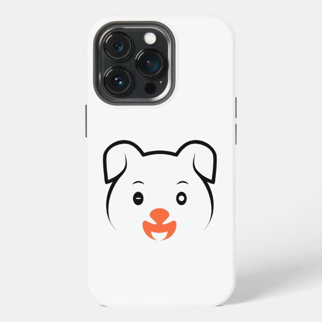 Funda Para iPhone Cachorro Adorable Guiñando (Reverso )