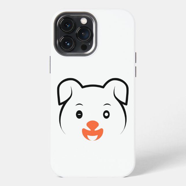 Funda Para iPhone Cachorro Adorable Guiñando (Reverso )