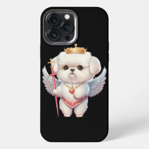 Funda Para iPhone 13 Pro Max Cachorro ángel maltés, amantes y dueños de perros