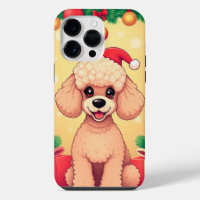 Cachorro de Caniche Adorable en Escena de Navidad 