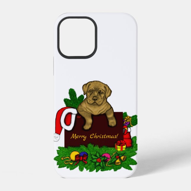 Funda Para iPhone Cachorro de Navidad (Reverso )