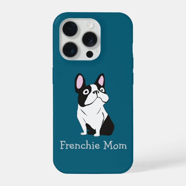 Funda Para iPhone Cachorro lindo, azul oscuro medio (Reverso )