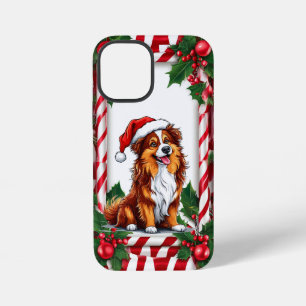Funda Para iPhone 12 Mini ❄️🐶 Cachorro Navideño Mágico y Acogedor 🎄✨🎁