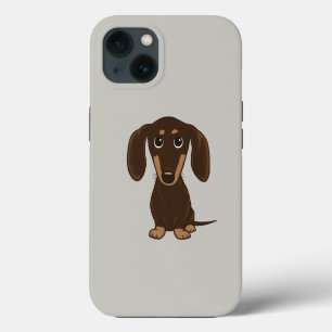 Cachorro salchicha de chocolate lindo Perro vien