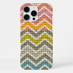 FUNDA PARA iPhone 16 PRO MAX CACHORRONES DE MOSAICO GRIS GRIS AZUL DE COLOR ROJ