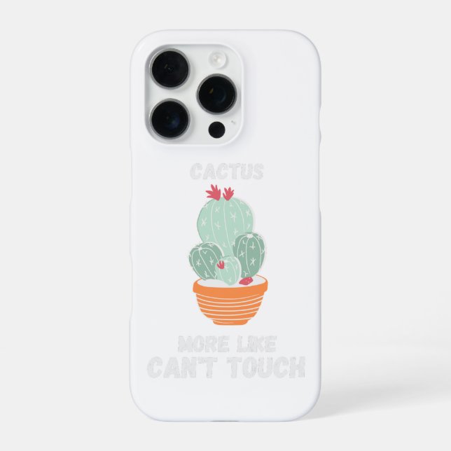 Funda Para iPhone Cactus, más bien no puedes tocar. (Reverso)