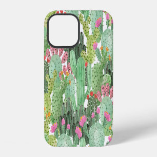 Funda Para iPhone 12 Cactus Pintado a Mano: Verde Desierto