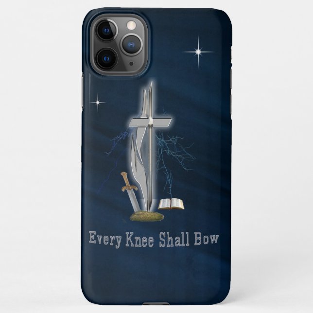 Funda Para iPhone Cada rodilla se doblegará (Reverso)
