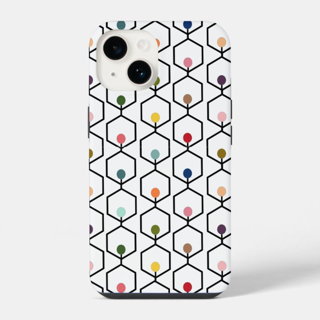 Funda Para iPhone Cadenas de Hexágonos (Reverso )