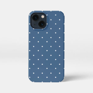 Funda Para iPhone 13 Mini Cadet Casos de teléfono de puntos de polka blanco