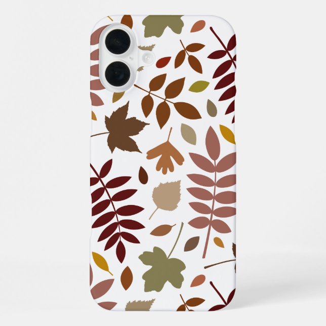 Funda Para iPhone Cae en blanco el patrón Lg de hojas caídas (Reverso )