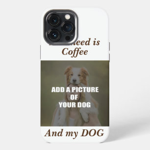 Funda Para iPhone 13 Pro Max Café y mi Cojín decorativo de perro