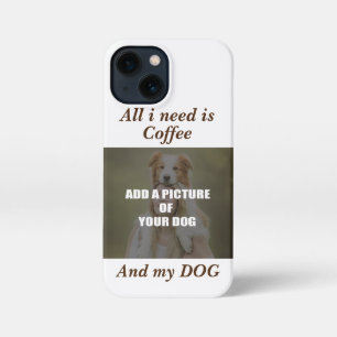 Funda Para iPhone 13 Mini Café y mi Cojín decorativo de perro