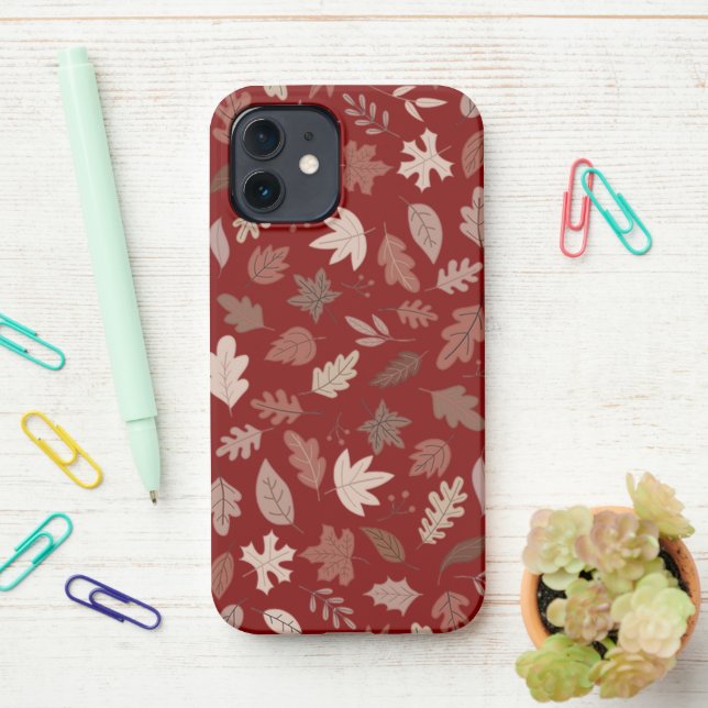 Funda Para iPhone Caída y estética otoñal (En el escritorio)