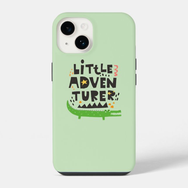 Funda Para iPhone Caimán pequeño aventurero (Reverso )