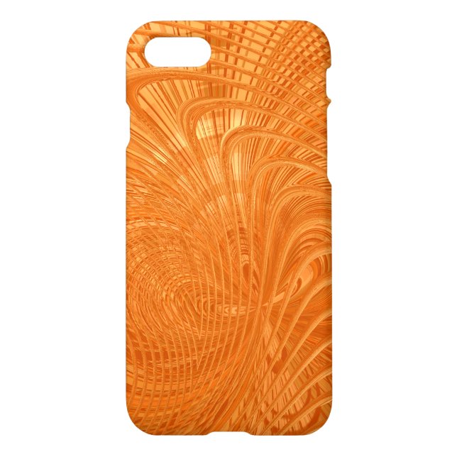 Funda Para iPhone Caja anaranjada elegante del arte abstracto (Reverso)