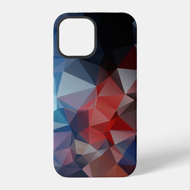 Funda Para iPhone Caja con patrón de pirámide abstracta azul atracti (Reverso )