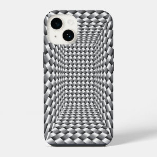 Funda Para iPhone 14 Caja de acero inoxidable Tejido Ilusión