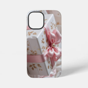 Funda Para iPhone 12 Mini caja de regalo de seda rosa encantadora