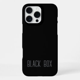 Funda Para iPhone 16 Pro Max Caja de tipografía Black Box