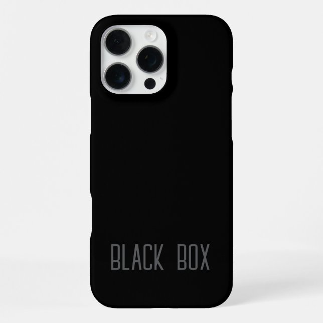 Funda Para iPhone Caja de tipografía Black Box (Reverso )