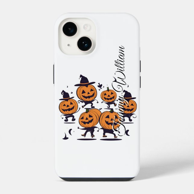 Funda Para iPhone Calabaza de Halloween Vintage (Reverso )