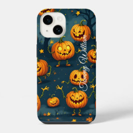 Funda Para iPhone 14 Calabaza nostálgica de Halloween